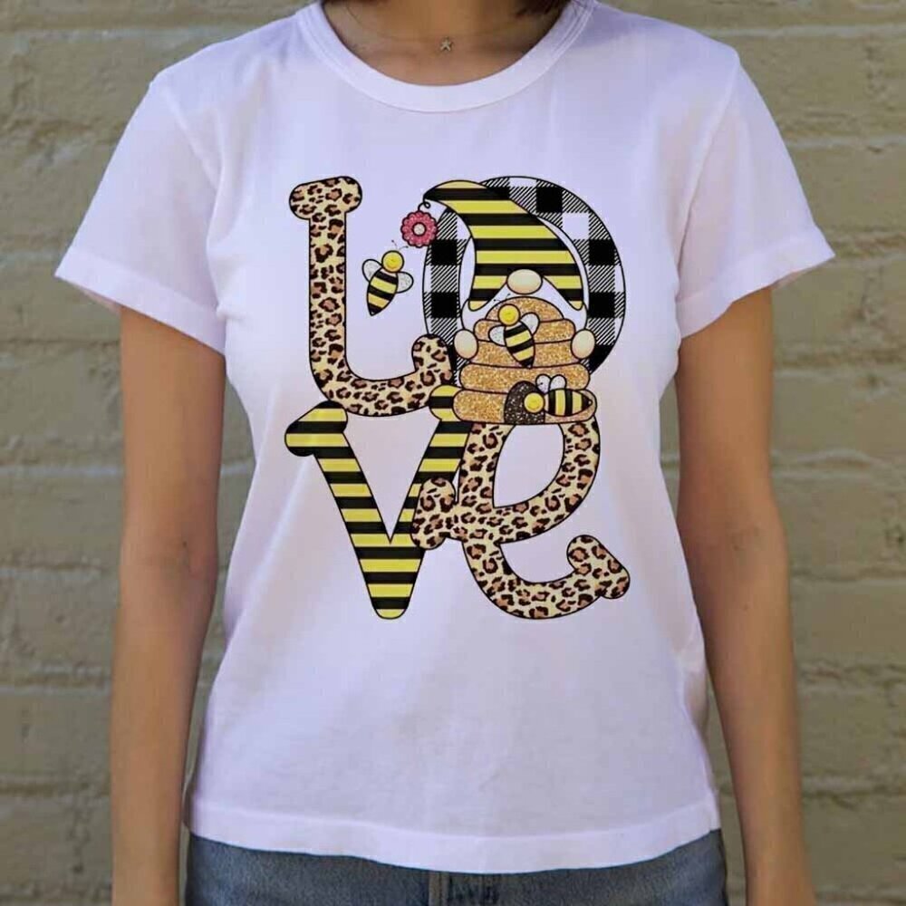 Bee Love Cute Nature Aesthetic Minimal Graphic Unisex T-Shirt